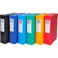 Exacompta Archivbox 50830E DIN A4+ Pressspankarton 25 (B) x 33 (H) cm Farbig sortiert 8,0 cm 6 Stück