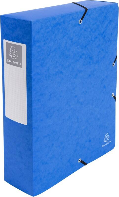 Exacompta Archivbox 50832E DIN A4+ Pressspankarton 25 (B) x 33 (H) cm Blau 8,0 cm 6 Stück
