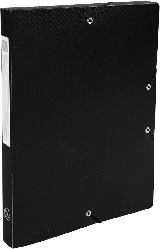 Exacompta OpaK Archivbox 59681E DIN A4 PP (Polypropylen) 25 (B) x 33 (H) cm Schwarz 2,5 cm 8 Stück