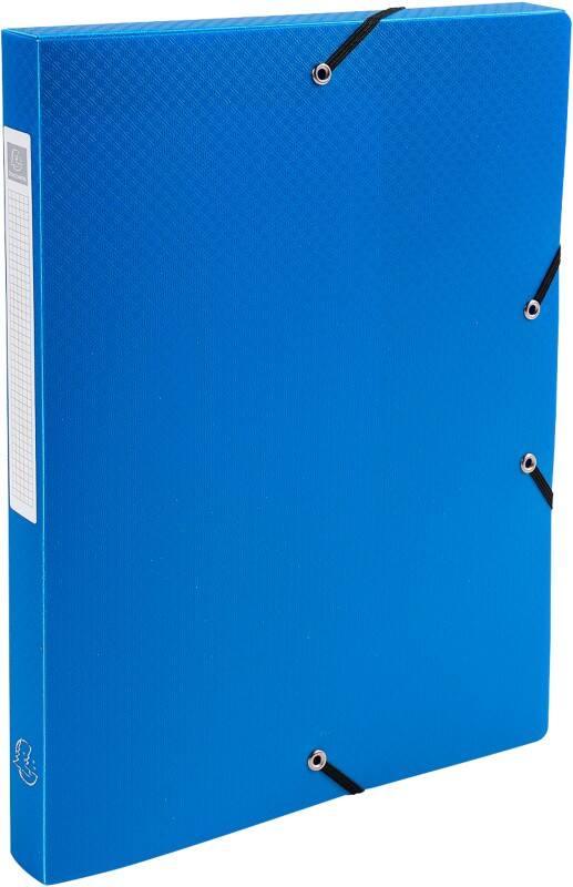 Exacompta OpaK Archivbox 59682E DIN A4 PP (Polypropylen) 25 (B) x 33 (H) cm Blau 2,5 cm 8 Stück