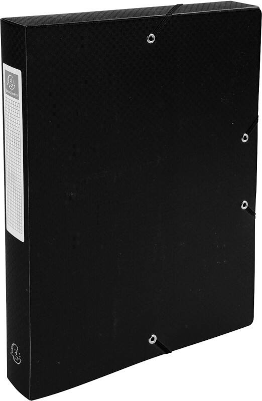 Exacompta OpaK Archivbox 59781E DIN A4 PP (Polypropylen) 25 (B) x 33 (H) cm Schwarz 4,0 cm 8 Stück