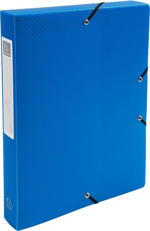 Exacompta OpaK Archivbox 59782E DIN A4 PP (Polypropylen) 25 (B) x 33 (H) cm Blau 4,0 cm 8 Stück