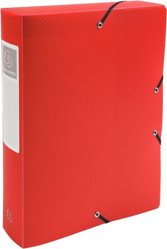 Exacompta OpaK Archivbox 59885E DIN A4 PP (Polypropylen) 25 (B) x 33 (H) cm Rot 6,0 cm 8 Stück