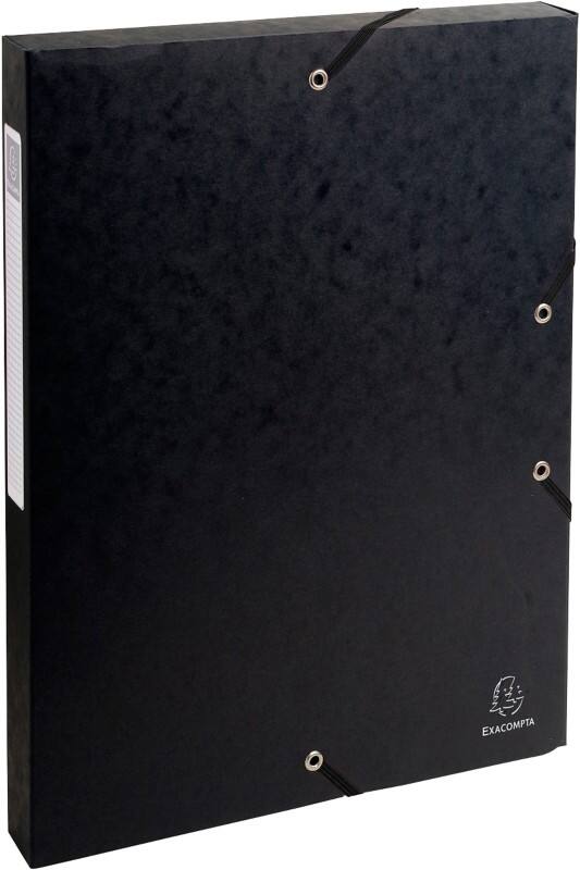 Exacompta Archivbox 50301E DIN A4 Karton 25 (B) x 33 (H) cm Schwarz 2,5 cm 8 Stück