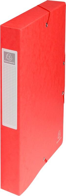 Exacompta Archivbox 50405E DIN A4 Karton 25 (B) x 33 (H) cm Rot 4,0 cm 8 Stück