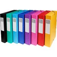 Exacompta Archivbox 50600E DIN A4 Karton 25 (B) x 6 (T) x 33 (H) cm Farbig sortiert 6,0 cm 8 Stück