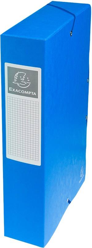 Exacompta Archivbox 50602E DIN A4 Pressspankarton 25 (B) x 33 (H) cm Blau 6,0 cm 8 Stück