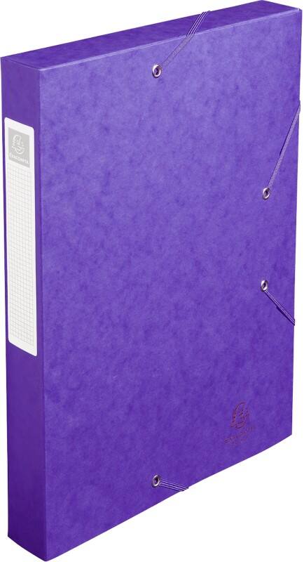 Exacompta Archivbox 14015H DIN A4 Pressspankarton 25 (B) x 33 (H) cm Violett 4,0 cm 10 Stück