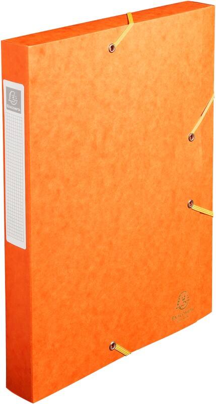 Exacompta Archivbox 14017H DIN A4 Karton 25 (B) x 33 (H) cm Orange 4,0 cm 10 Stück