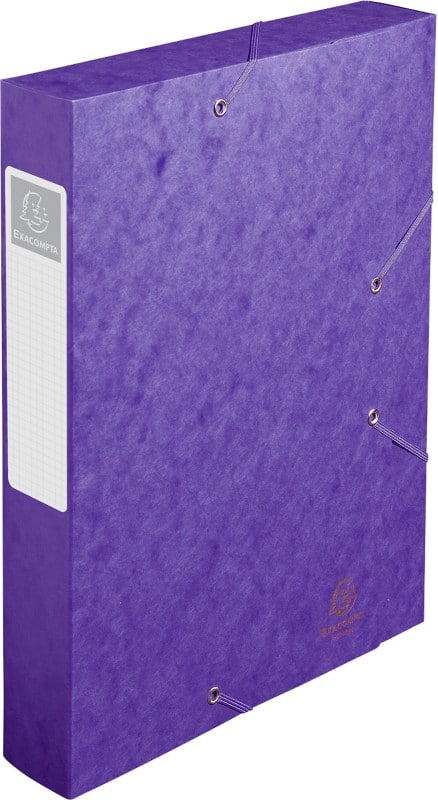 Exacompta Archivbox 16015H DIN A4 Karton 25 (B) x 33 (H) cm Violett 6,0 cm 10 Stück