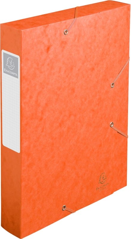 Exacompta Archivbox 16017H DIN A4 Karton 25 (B) x 33 (H) cm Orange 6,0 cm 10 Stück