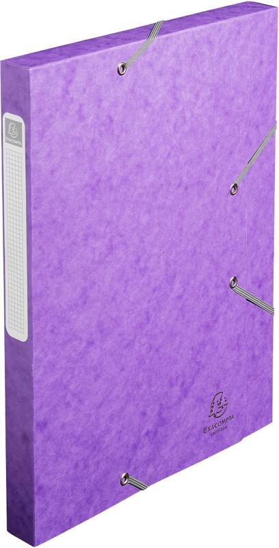 Exacompta Archivbox 18515H DIN A4 Karton 25 (B) x 33 (H) cm Violett 2,5 cm 25 Stück