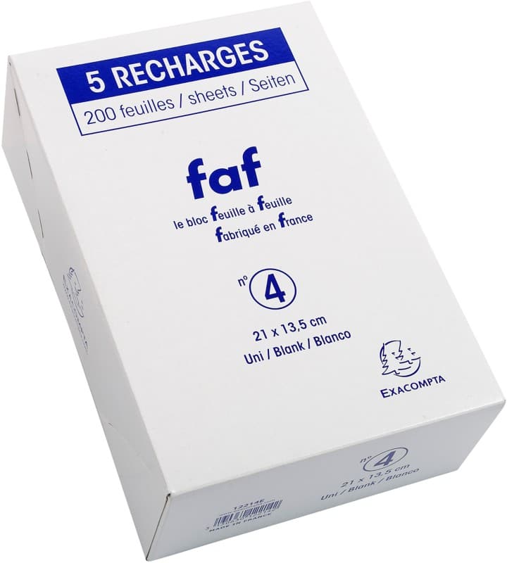 Exacompta Notizblock Thermobindung Spezial Blanko Papier Weiß Perforiert 340 Seiten 5