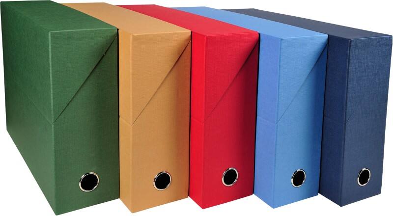 Exacompta Archivbox 89520E DIN A4 Pappkarton 9,5 (B) x 34,5 (T) x 26 (H) cm Farbig sortiert 9,0 cm 5 Stück