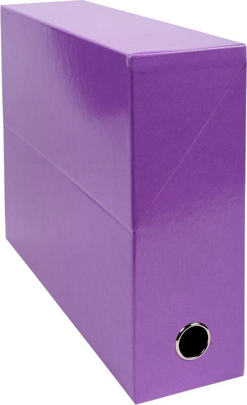 Exacompta Archivbox 89926E DIN A4 Pappkarton 9,5 (B) x 34,5 (T) x 26 (H) cm Violett 9,0 cm 5 Stück