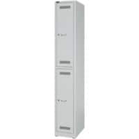 Bisley Garderobenschrank LIGHT, 1 Abteil 300 à 2 Fächer, Farbe lichtgrau