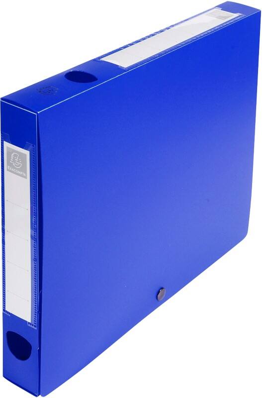 Exacompta Büro Archivbox 54632E DIN A4 PP (Polypropylen) 2,5 (B) x 24 (T) x 3,3 (H) cm Blau 4,0 cm 10 Stück