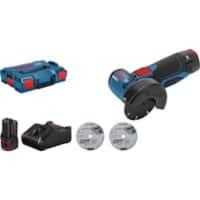 Bosch Professional Winkelschleifer GWS 12V-76, 2x GBA 12V 3.0 Blau, Schwarz