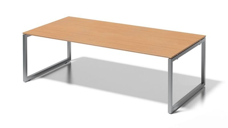 Bisley Cito Konferenztisch Rechteckig Buche O-Fuß-Gestell 2.400 (B) x 1.200 (T) x 740 (H) mm MFC (Melaminbeschichtete Spanplatte), Stahl