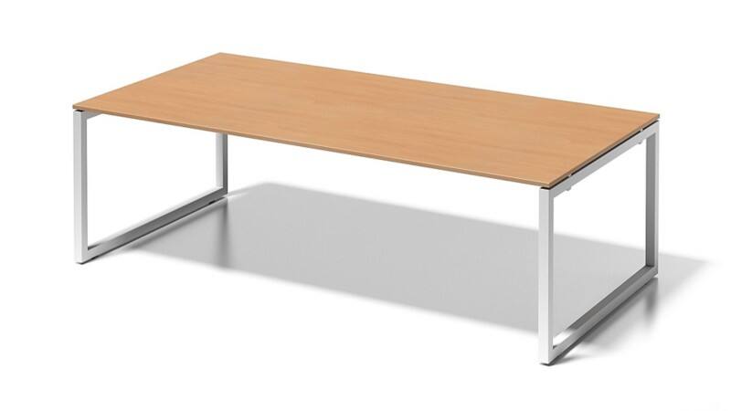 Bisley Cito Konferenztisch Rechteckig Buche O-Fuß-Gestell 2.400 (B) x 1.200 (T) x 740 (H) mm MFC (Melaminbeschichtete Spanplatte), Stahl