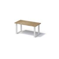 Bisley Fortis Table Regular, 1600 x 800 mm, gerade Kante, geölte Oberfläche, O-Gestell, Oberfläche: P natürlich / Gestellfarbe: 396 verkehrsweiß