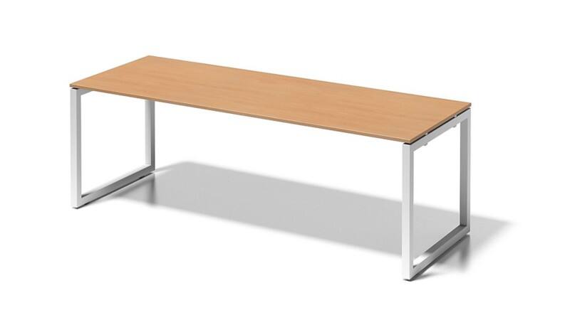 Bisley Cito Schreibtisch Rechteckig Buche O-Fuß-Gestell 2.200 (B) x 800 (T) x 740 (H) mm MFC (Melaminbeschichtete Spanplatte), Stahl