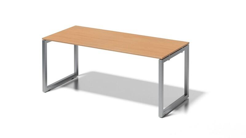 Bisley Cito Schreibtisch Rechteckig Buche O-Fuß-Gestell 1.800 (B) x 800 (T) x 740 (H) mm MFC (Melaminbeschichtete Spanplatte), Stahl
