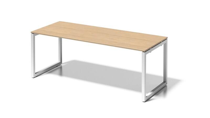 Bisley Cito Schreibtisch Rechteckig Ahorn O-Fuß-Gestell 2.000 (B) x 800 (T) x 740 (H) mm MFC (Melaminbeschichtete Spanplatte), Stahl