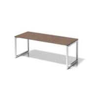 Cito Schreibtisch, 740 mm höhenfixes O-Gestell, H 19 x B 2000 x T 800 mm, Dekor nußbaum, Gestell verkehrsweiß
