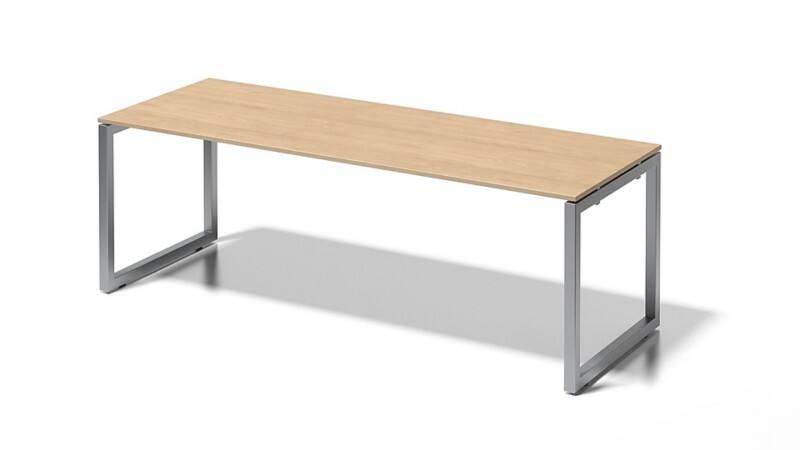 Bisley Cito Schreibtisch Rechteckig Ahorn O-Fuß-Gestell 2.200 (B) x 800 (T) x 740 (H) mm MFC (Melaminbeschichtete Spanplatte), Stahl