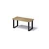 Bisley Fortis Table Regular, 1600 x 800 mm, gerade Kante, geölte Oberfläche, O-Gestell, Oberfläche: P natürlich / Gestellfarbe: 333 schwarz