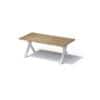 Bisley Fortis Table Regular, 2000 x 1000 mm, gerade Kante, geölte Oberfläche, X-Gestell, Oberfläche: P natürlich / Gestellfarbe: 396 verkehrsweiß