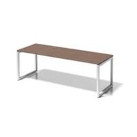Cito Schreibtisch, 740 mm höhenfixes O-Gestell, H 19 x B 2200 x T 800 mm, Dekor nußbaum, Gestell verkehrsweiß