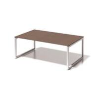 Cito Chefarbeitsplatz/Konferenztisch, 740 mm höhenfixes O-Gestell, H 19 x B 2000 x T 1200 mm, Dekor nußbaum, Gestell verkehrsweiß