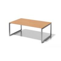 Cito Chefarbeitsplatz/Konferenztisch, 740 mm höhenfixes O-Gestell, H 19 x B 2000 x T 1200 mm, Dekor buche, Gestell silber