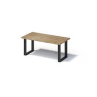 Bisley Fortis Table Regular, 1800 x 900 mm, gerade Kante, geölte Oberfläche, O-Gestell, Oberfläche: P natürlich / Gestellfarbe: 333 schwarz
