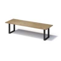 Bisley Fortis Table Regular, 3000 x 1000 mm, gerade Kante, geölte Oberfläche, O-Gestell, Oberfläche: P natürlich / Gestellfarbe: 333 schwarz