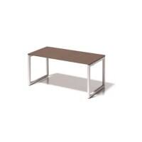 Cito Schreibtisch, 740 mm höhenfixes O-Gestell, H 19 x B 1600 x T 800 mm, Dekor nußbaum, Gestell verkehrsweiß