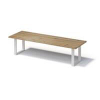 Bisley Fortis Table Regular, 3000 x 1000 mm, gerade Kante, geölte Oberfläche, O-Gestell, Oberfläche: P natürlich / Gestellfarbe: 396 verkehrsweiß