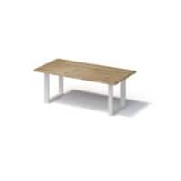 Bisley Fortis Table Regular, 2000 x 1000 mm, gerade Kante, geölte Oberfläche, O-Gestell, Oberfläche: P natürlich / Gestellfarbe: 396 verkehrsweiß