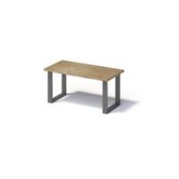 Bisley Fortis Table Regular, 1600 x 800 mm, gerade Kante, geölte Oberfläche, O-Gestell, Oberfläche: P natürlich / Gestellfarbe: 303 blankstahl