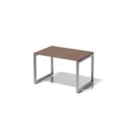 Cito Schreibtisch, 740 mm höhenfixes O-Gestell, H 19 x B 1200 x T 800 mm, Dekor nußbaum, Gestell silber