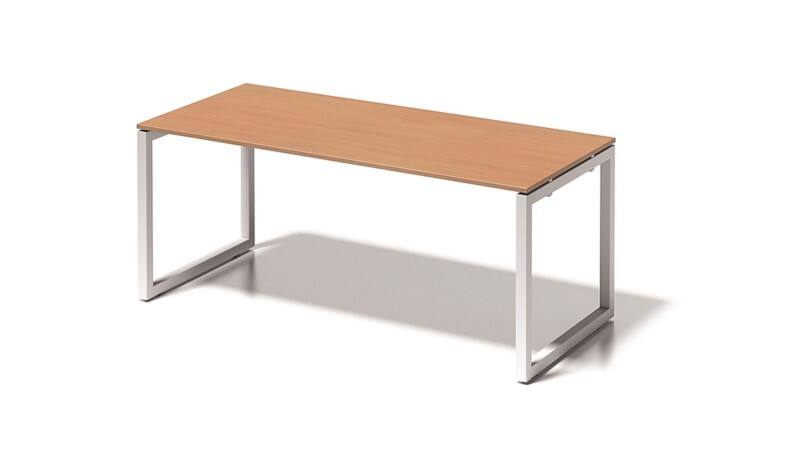 Bisley Cito Schreibtisch Rechteckig Buche O-Fuß-Gestell 1.800 (B) x 800 (T) x 740 (H) mm MFC (Melaminbeschichtete Spanplatte), Stahl