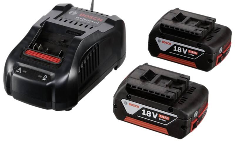Bosch GAL 1880 CV Ladegerät + 2x GBA 18V 5,0 Ah