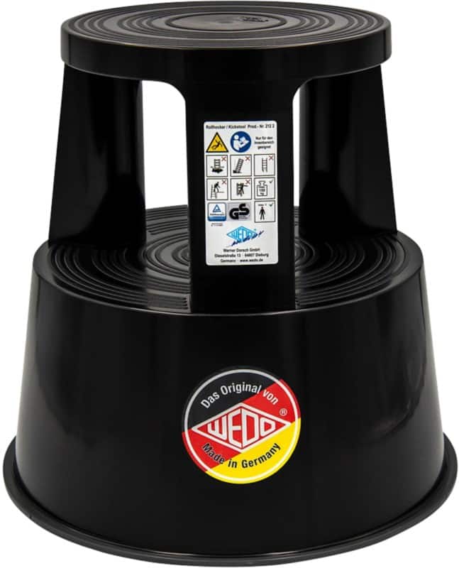 WEDO Rollhocker 212 201 Schwarz 44 x 44 x 43 cm