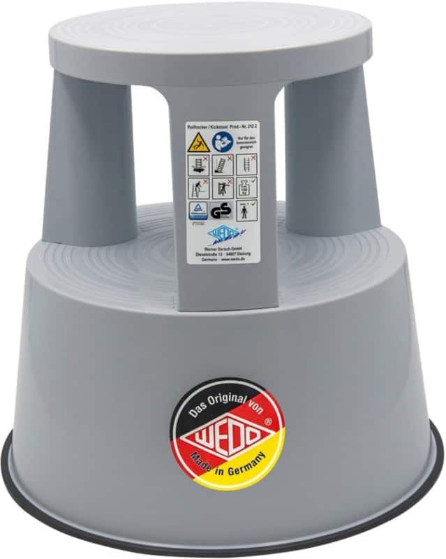 WEDO Rollhocker 212 237 Hellgrau 44 x 44 x 43 cm