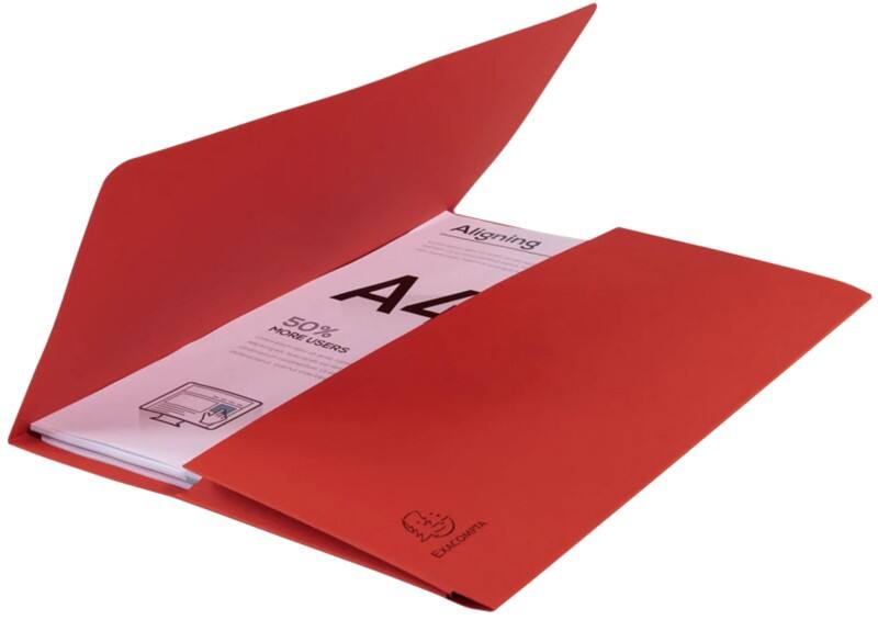 Exacompta Dokumentenmappe 46975E DIN A4 Karton 290 g/m² 24,5 (B) x 3 (T) x 32,5 (H) cm Rot 100 Stück