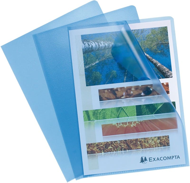 Exacompta Klarsichthülle 56112E DIN A4 PP (Polypropylen) Blau 100 Stück