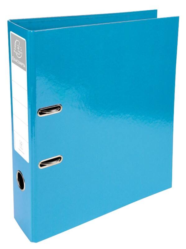 Exacompta Iderama Prem Touch Breit Ordner DIN A4 70 mm Hellblau 2 Ringe 53627E Pappkarton Glänzend Hochformat  10 Stück
