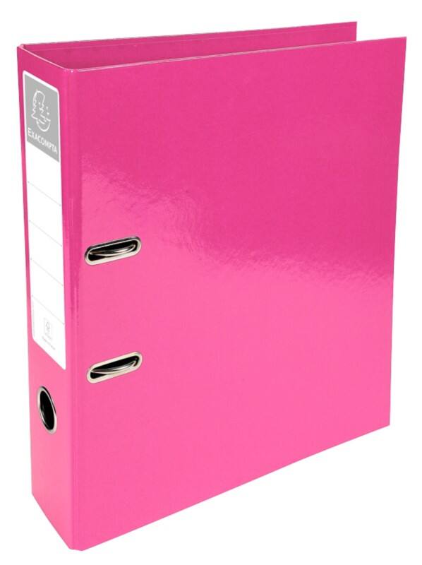 Exacompta Iderama Breit Ordner DIN A4 70 mm Rosa 2 Ringe 53624E Pappkarton Glänzend Hochformat  10 Stück